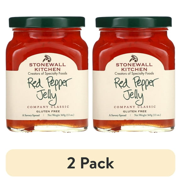 (2 pack) Stonewall Kitchen, Red Pepper Jelly, 13 oz. Jar, Made in the USA