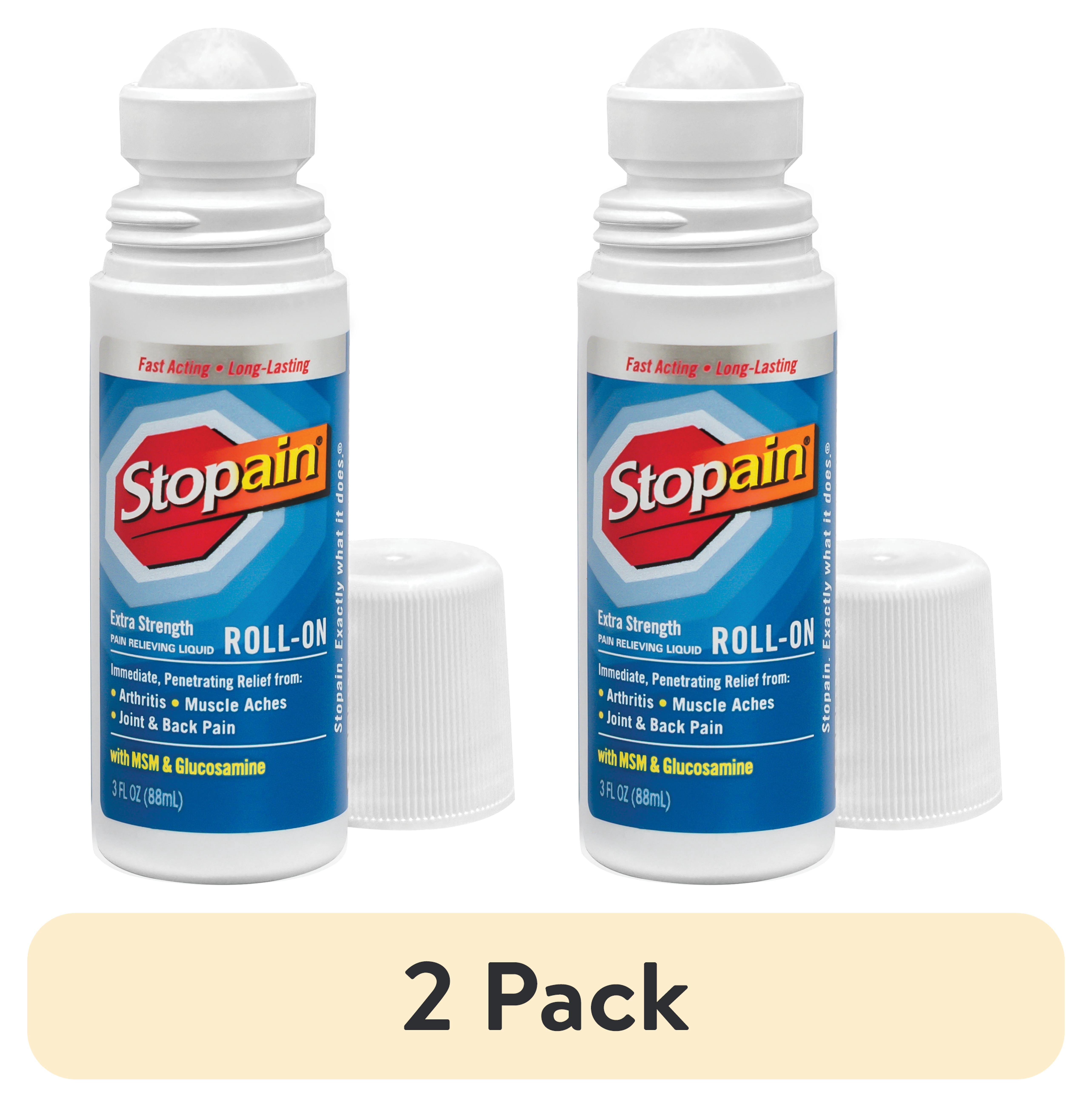 (2 pack) Stopain Extra Strength Roll-On for Muscle Aches, Joint Pain and Arthritis, 3 FL OZ