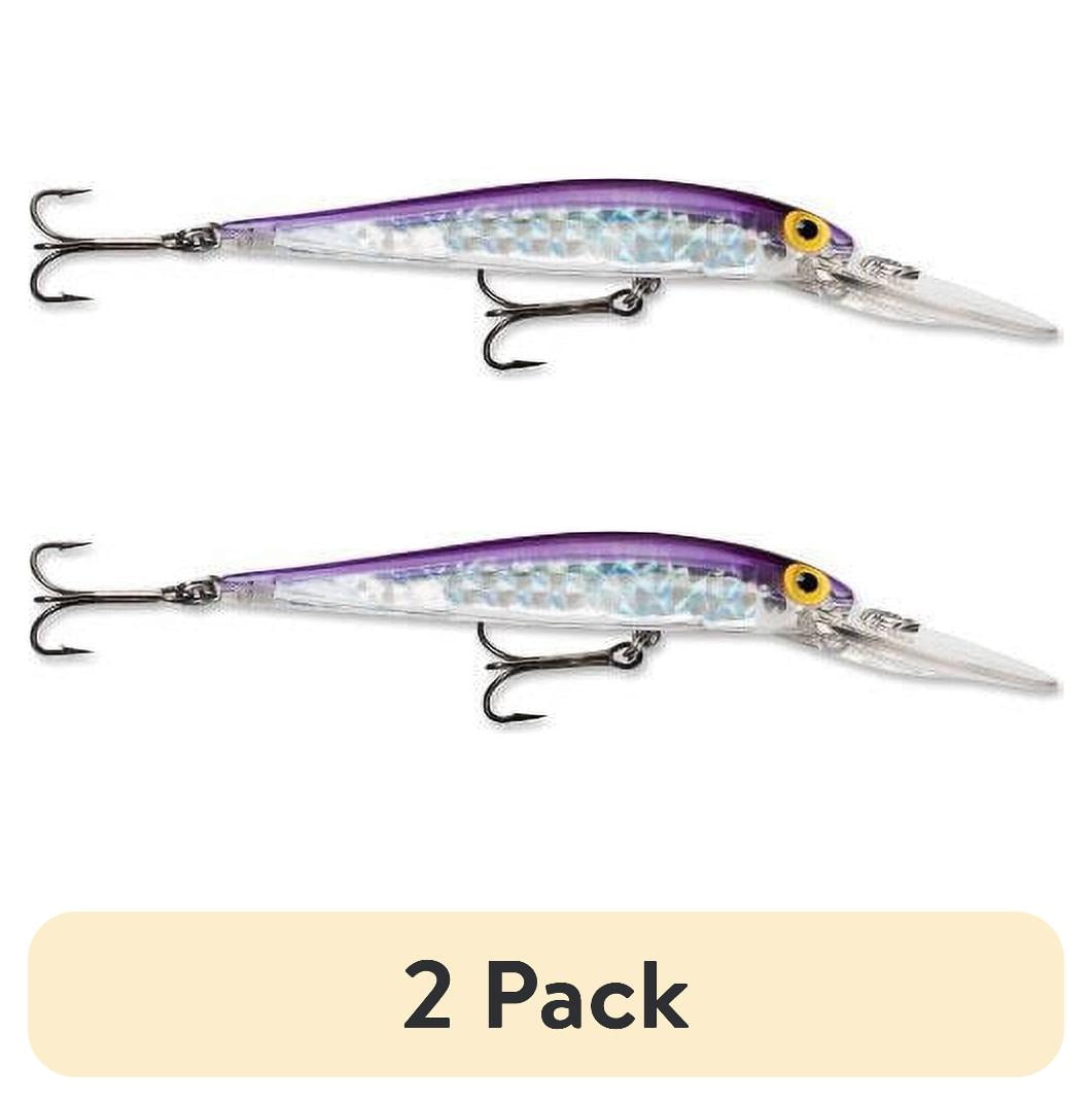 (2 pack) Storm Original Jr. Thunderstick Deep Jerkbait 3 1/2" Fishing Lure 5/16oz Prizmflash Purple Back