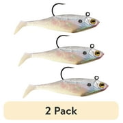 2 pack Storm WildEye Swim Shad 03 3" 1/4 oz Pearl 3pk