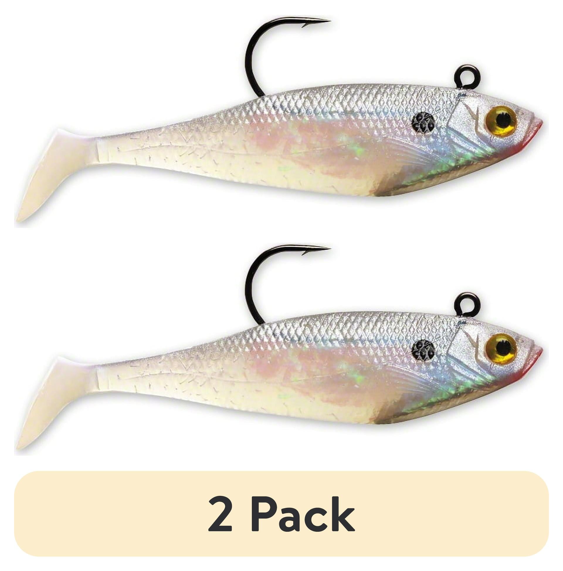 (2 pack) Storm WildEye Swim Shad 2" Fishing Lure 1/8oz Pearl 3pcs