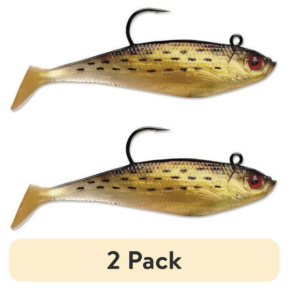 (2 pack) Storm WildEye Swim Shad 3" Fishing Lure 1/4oz Golden Mullet 3pcs