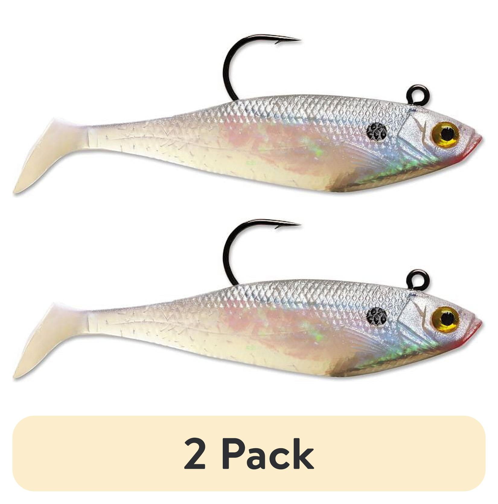 (2 pack) Storm WildEye Swim Shad 6" Fishing Lure 7/8oz Pearl 3 pcs