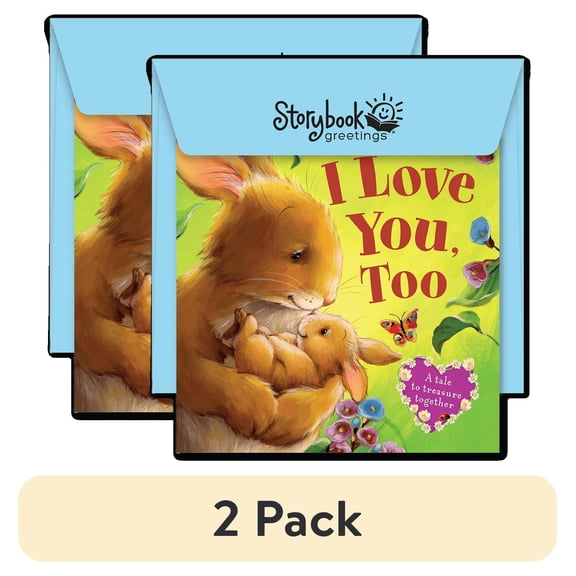 (2 pack) Storybook Greetings I Love You Too with Envelope