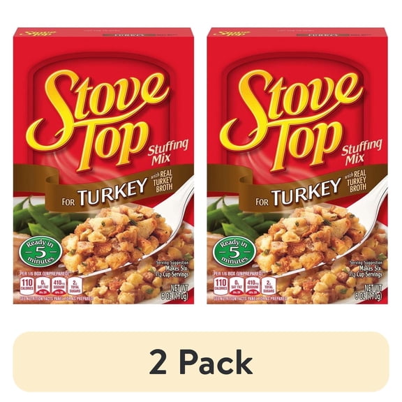 (2 pack) Stove Top Turkey Stuffing Cubes Mix, 6 oz