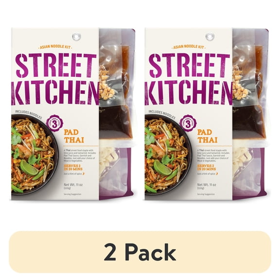 (2 pack) Street Kitchen Asian Pad Thai Noodle Kit, 11 oz. Shelf Stable