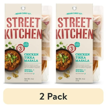(2 pack) Street Kitchen Chicken Tikka Masala Indian Meal Kit, 9 oz, Shelf Stable