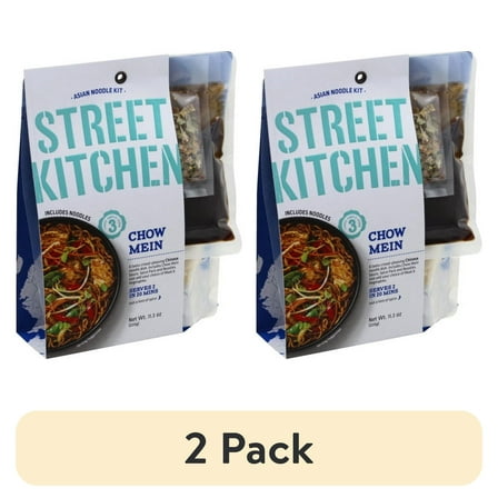 (2 pack) Street Kitchen Chinese Chow Mein Noodle Kit, 11.3 oz. Shelf Stable