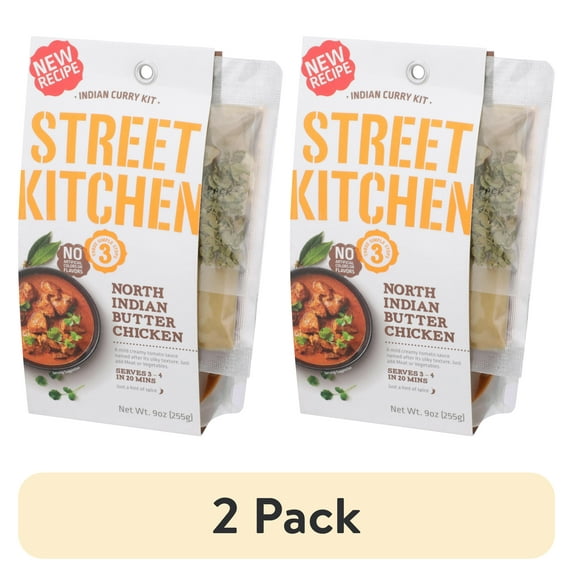 (2 pack) Street Kitchen Indian Butter Chicken Scratch Kit - 9 oz, Shelf Stable
