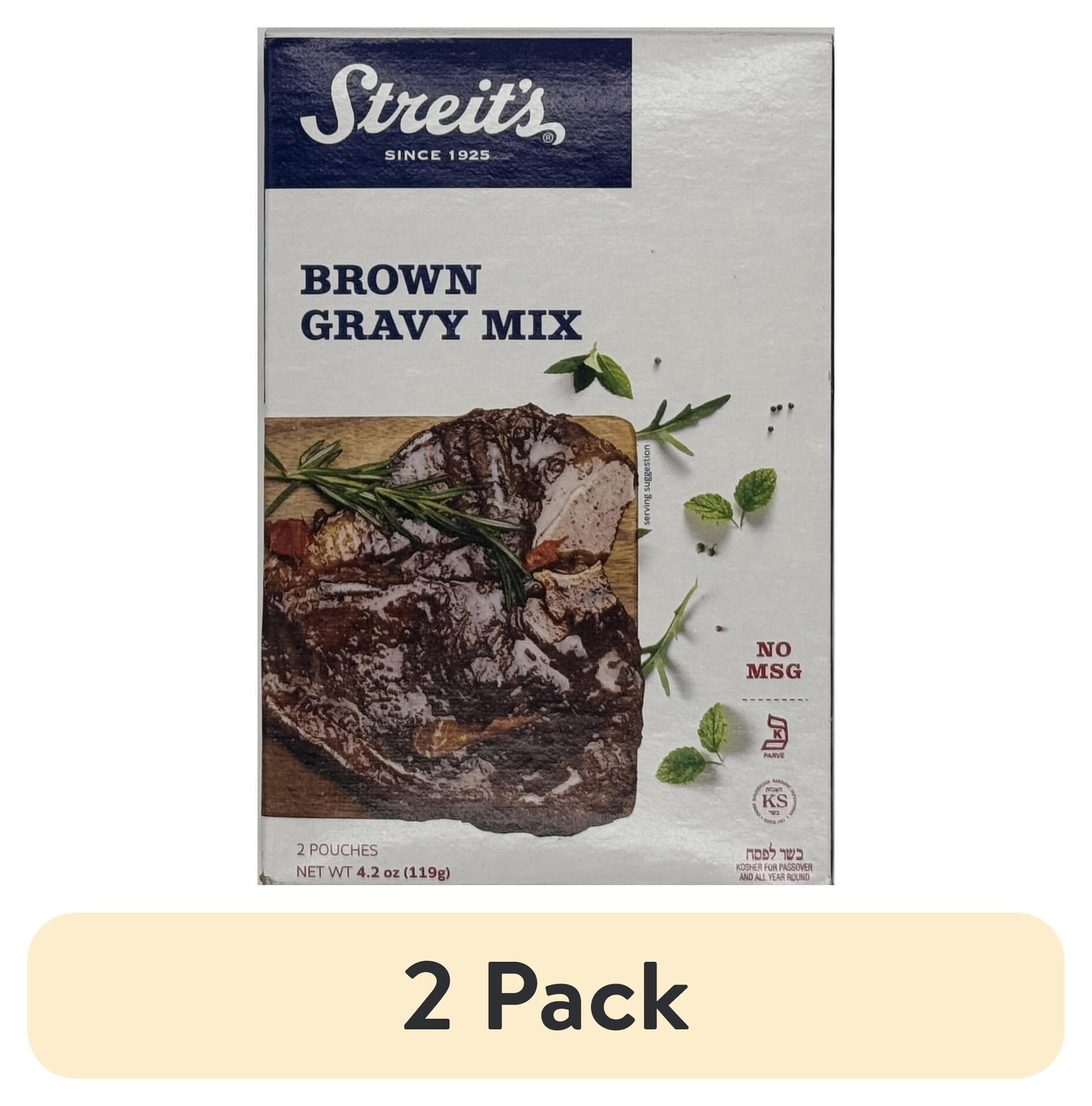 (2 pack) Streit's 2 Pouch Brown Gravy Mix, 4.2 oz Box