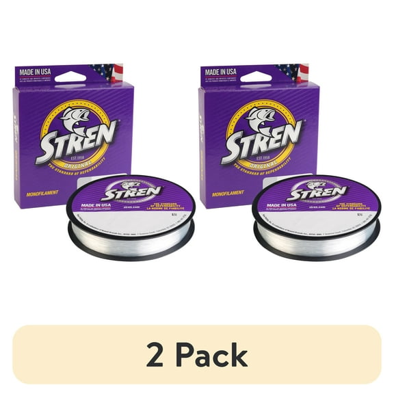 (2 pack) Stren Original Monofilament Fishing Line, Clear, 4 lb Test Strength, 330 yd