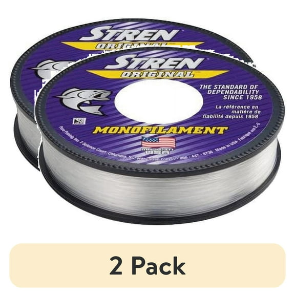 (2 pack) Stren Original® Monofilament Fishing Line, Clear/Blue Fluorescent, 12 lb Test Strength, 300 yd