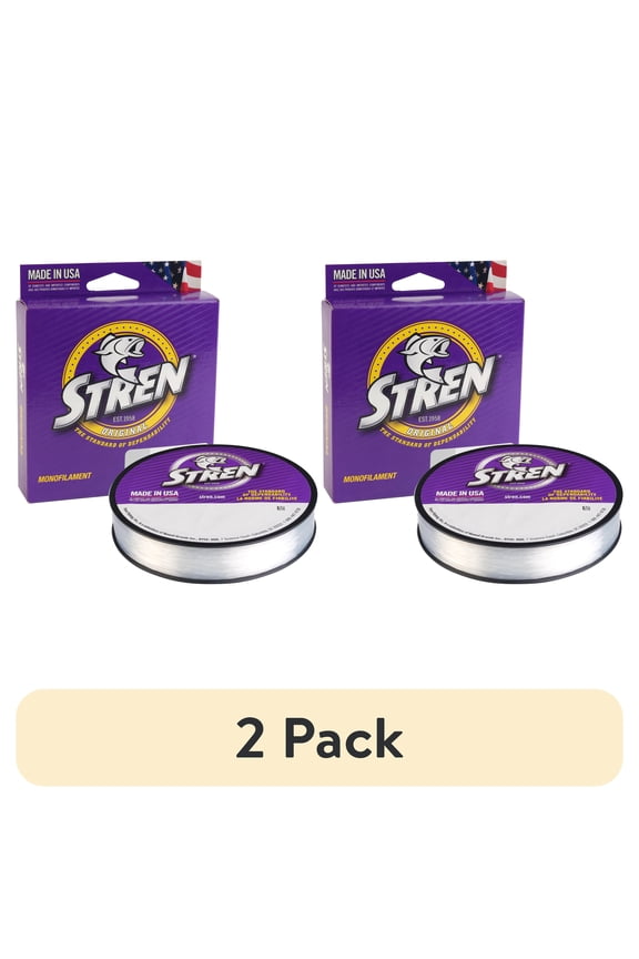 (2 pack) Stren Original Monofilament Fishing Line, Clear/Blue Fluorescent, 14 lb Test Strength, 300 yd
