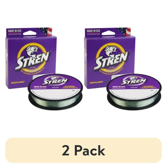 (2 pack) Stren Original Monofilament Fishing Line, Lo-Vis Green, 4 lb Test Strength, 330 yd