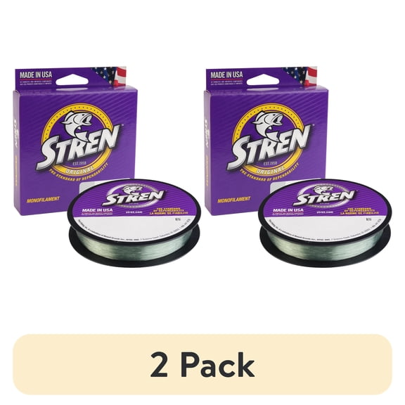 (2 pack) Stren Original Monofilament Fishing Line, Lo-Vis Green, 6 lb Test Strength, 330 yd