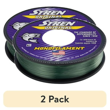 (2 pack) Stren Original® Monofilament Fishing Line, Lo-Vis Green, 6 lb Test Strength, 330 yd