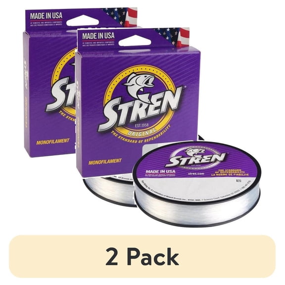 (2 pack) Stren Original® Monofilament Fishing Line, Clear/Blue Fluorescent, 6 lb Test Strength, 330 yd