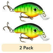 (2 pack) Strike King Bitsy Pond Minnow Fishing Lure, Fire Tiger