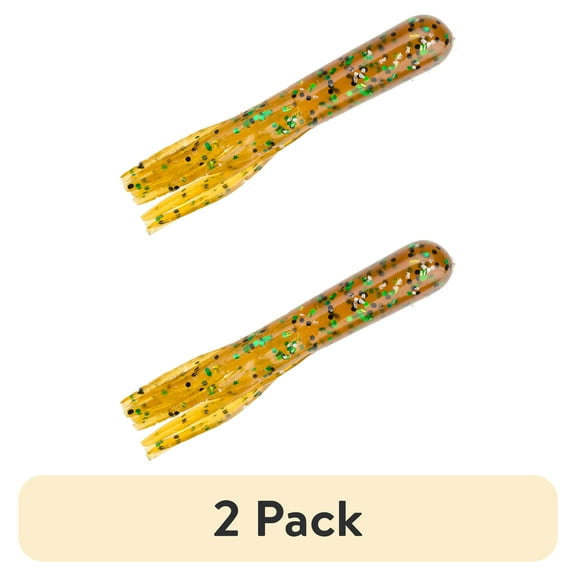 (2 pack) Strike King Bitsy Tube 2.75 Pumpkin Green Flake Soft Bait Lure
