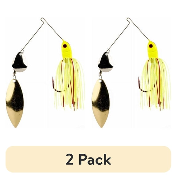 (2 pack) Strike King Bleeding Bait 3/8oz Spinnerbait Lure Chartreuse