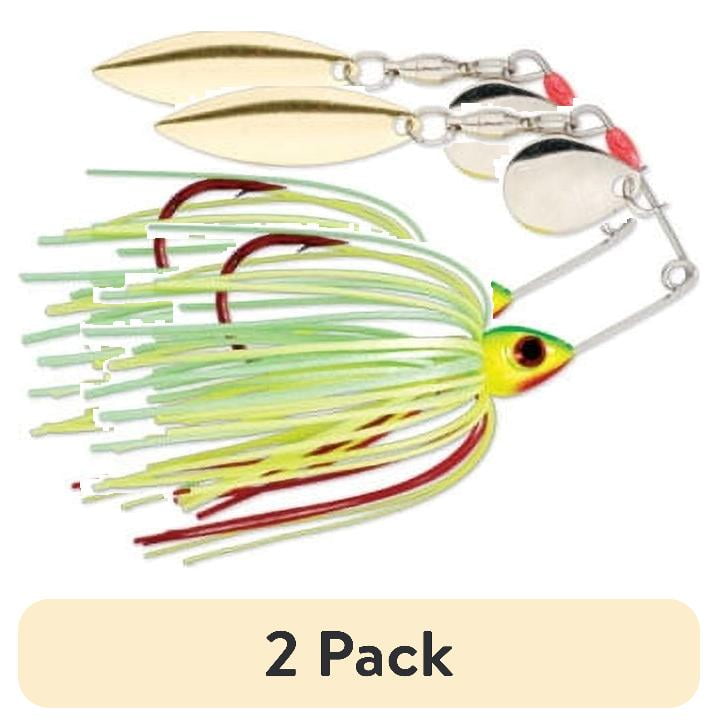 (2 pack) Strike King Bleeding Mini-King 1/8oz Spinnerbait Lure Bleeding Fire Tiger