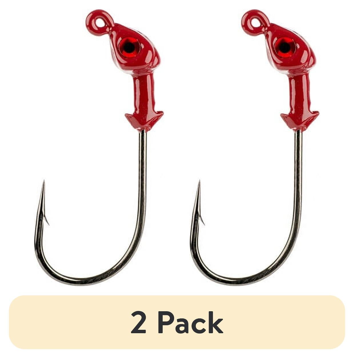 (2 pack) Strike King Flat's Jig Head 1/8oz Red Fishing Jig