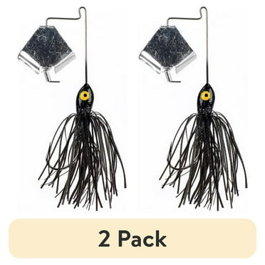 (2 pack) Strike King Mini Pro Buzz 1/8oz Buzzbait Lure Black