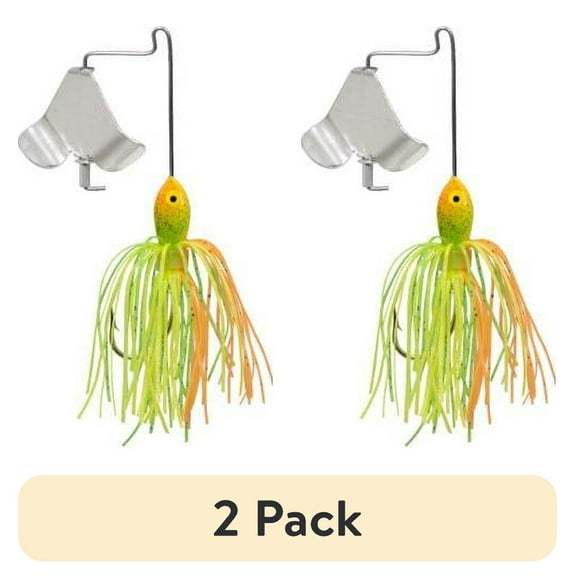 (2 pack) Strike King Mini Pro Buzz 1/8oz Buzzbait Lure Fire Tiger