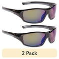 thumbnail image 1 of (2 pack) Strike King Polarized Performance Sunglasses Shiny Black Frame with Blue Mirror Lens Full Rim Frame, Male Adult, 1 of 8