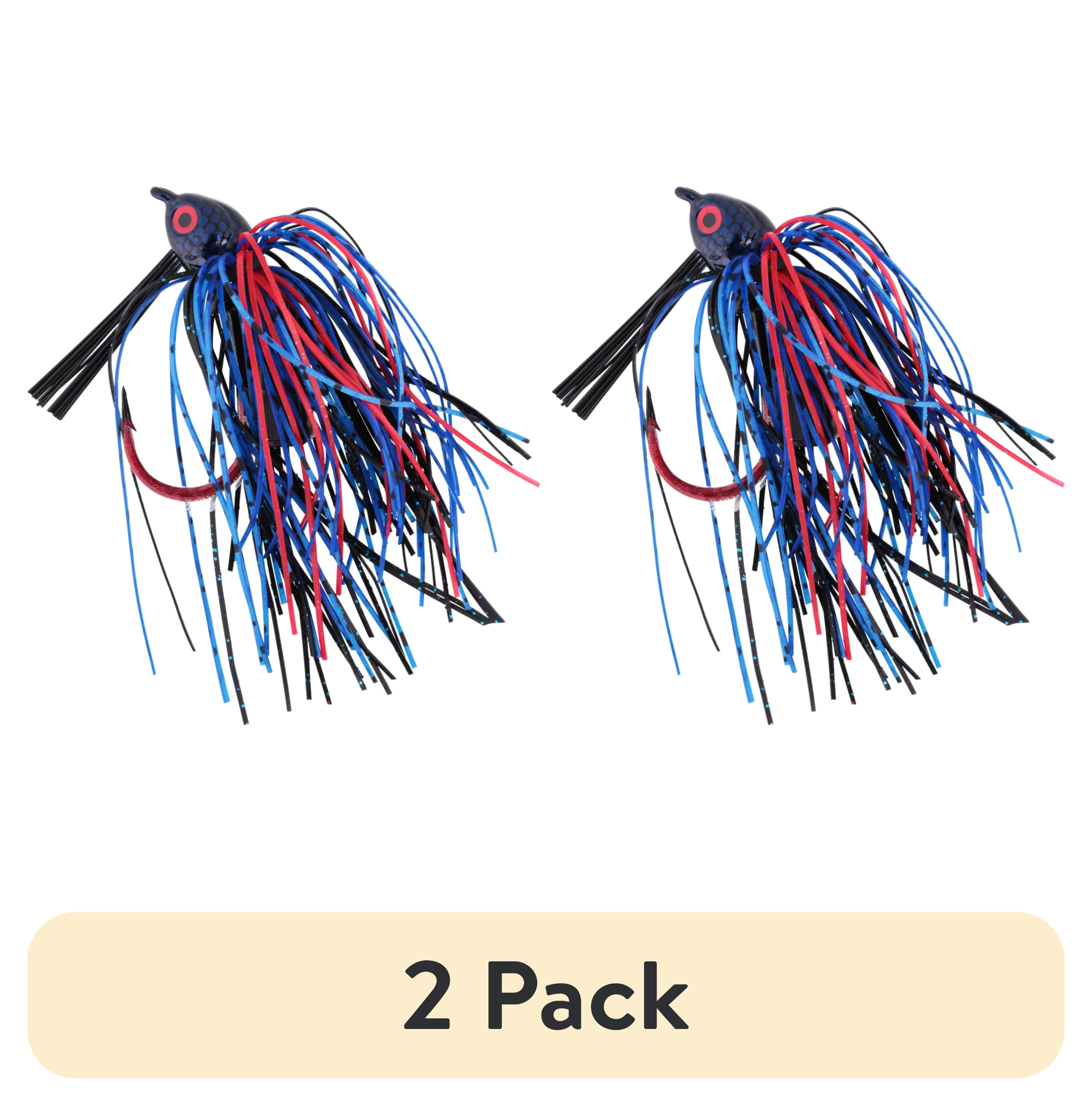 2 pack) Strike King Premier Pro-Model Jig 3/8oz Bleeding Blue Black Accent  Bass Jig - Walmart.com