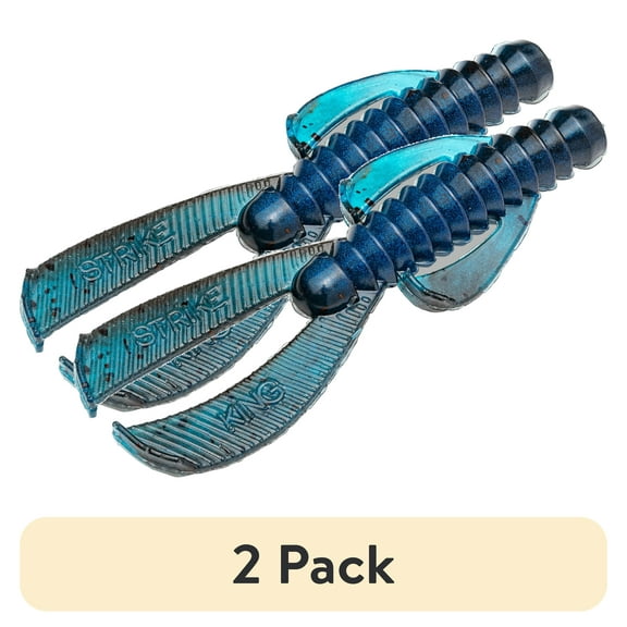 (2 pack) Strike King Rage Ned Bug Blue Swirl Soft Bait Lure