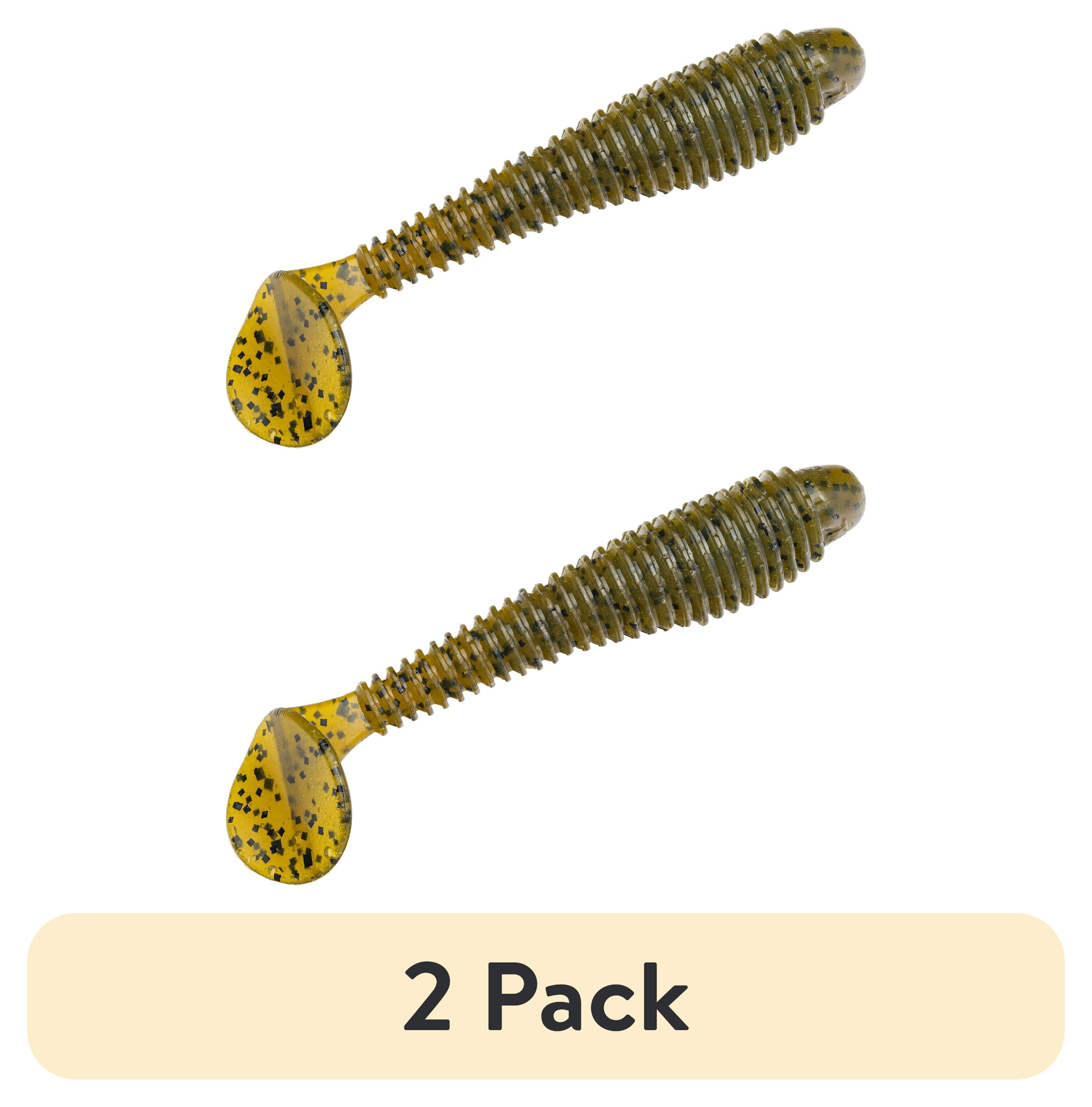 (2 pack) Strike King Rage Swimmer 3 1/4" Green Pumpkin Soft Bait Lure