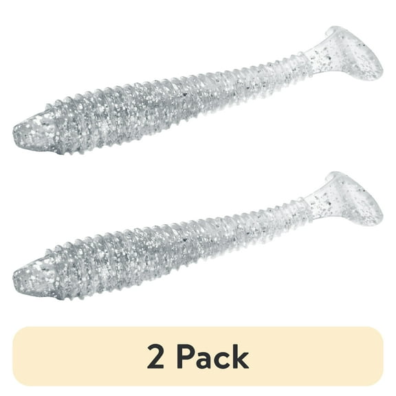 (2 pack) Strike King Rage Swimmer swimbait fishing lure, Carolina Chrome, 3.25 Inch