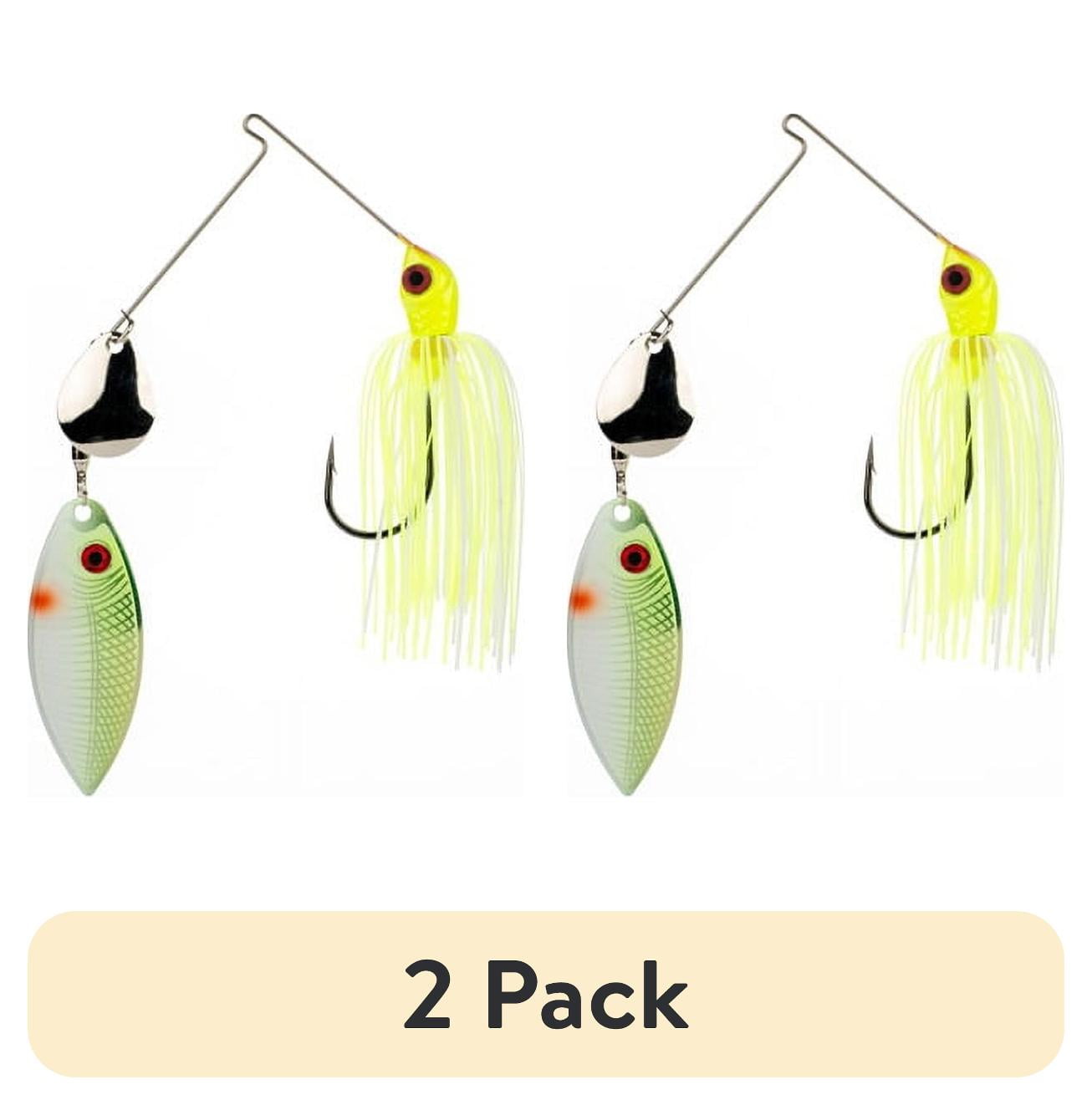 (2 pack) Strike King Red Eye 3/8 oz Spinnerbait Lure Chartreuse White