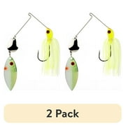 (2 pack) Strike King Red Eye 3/8 oz Spinnerbait Lure Chartreuse White
