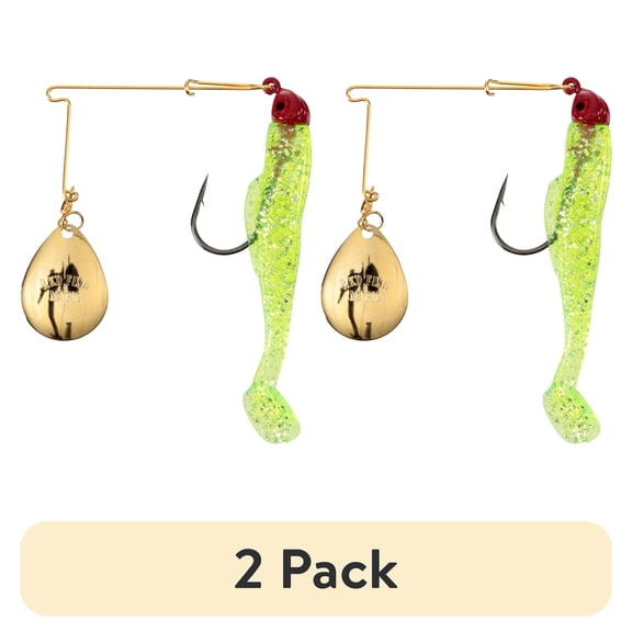 (2 pack) Strike King Redfish Magic 1/4 oz Spinnerbait Lure Chartreuse Silver Red