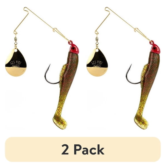 (2 pack) Strike King Redfish Magic 1/4 oz Spinnerbait Lure Red Avocado