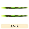 thumbnail interactive-video image 1 of (2 pack) Strike King Shim-E-Stick Green Pumpkin Chartreuse Swirl Soft Stick Bait Lure, 1 of 8