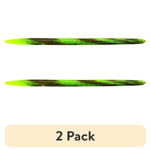 (2 pack) Strike King Shim-E-Stick Green Pumpkin Chartreuse Swirl Soft Stick Bait Lure