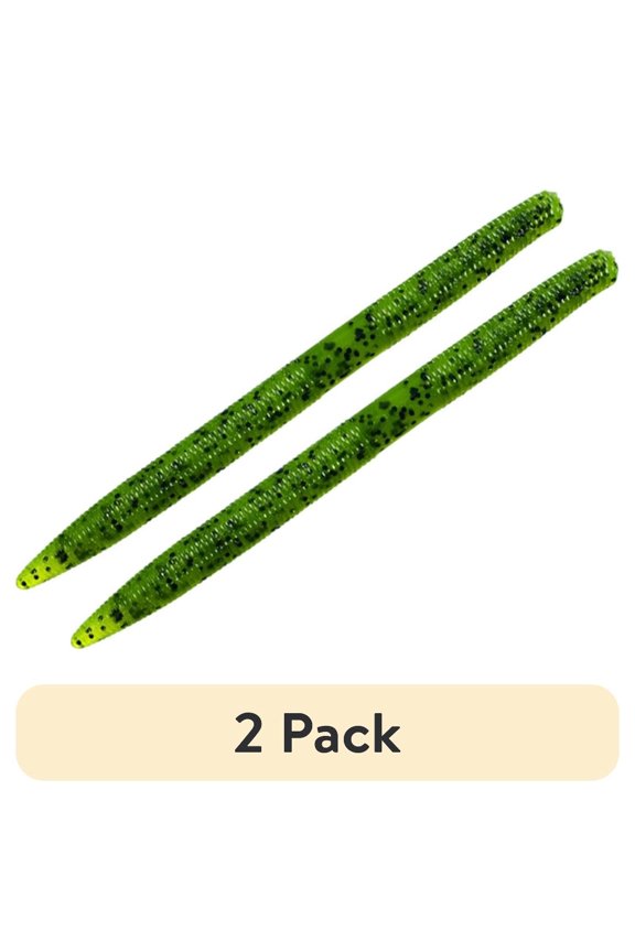 (2 pack) Strike King Shim-E-Stick Watermelon Black Flake Soft Stick Bait Lure