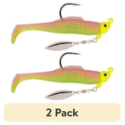 (2 pack) Strike King Speckled Trout Magic 1/4 oz Jig Head Electric Chicken Belly/Chartreuse Head Spinnerbait Lure