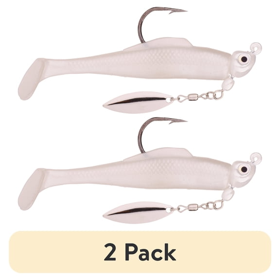 (2 pack) Strike King Speckled Trout Magic 1/4 oz Jig Head Pearl Spinnerbait Lure
