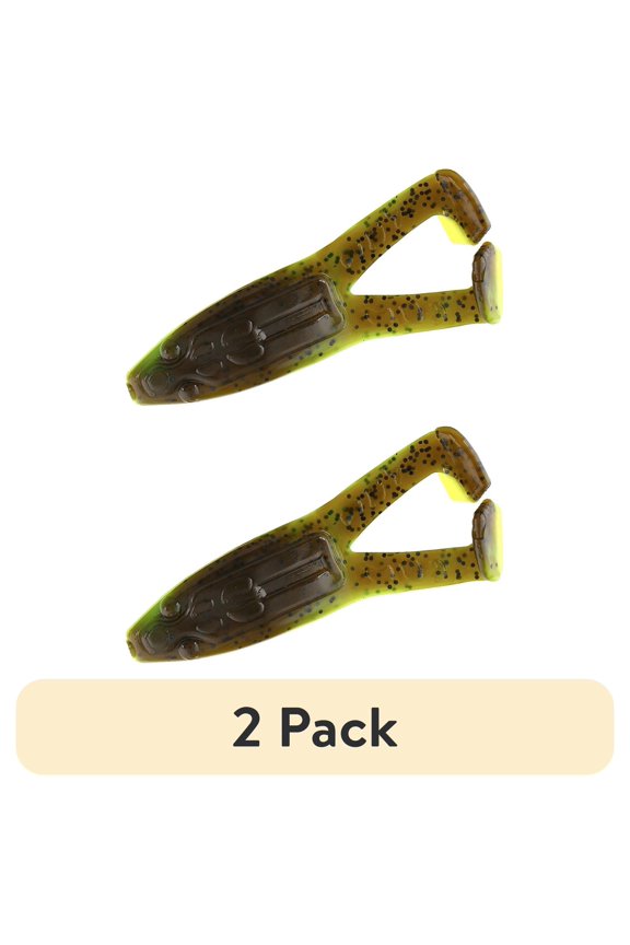 (2 pack) Strike King Super Toad 4" Green Pumpkin Chartreuse Belly Soft Bait Lure