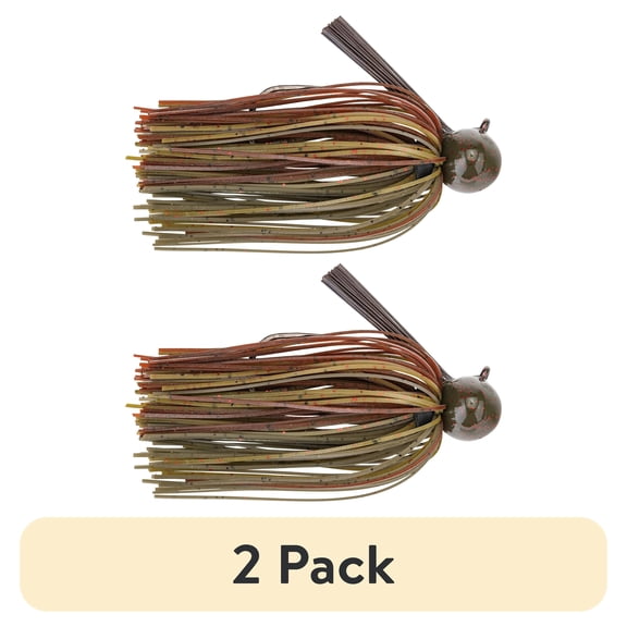 (2 pack) Strike King Touchdown Jig 1/2 oz Rage Craw Green Pumpkin Bass Jig