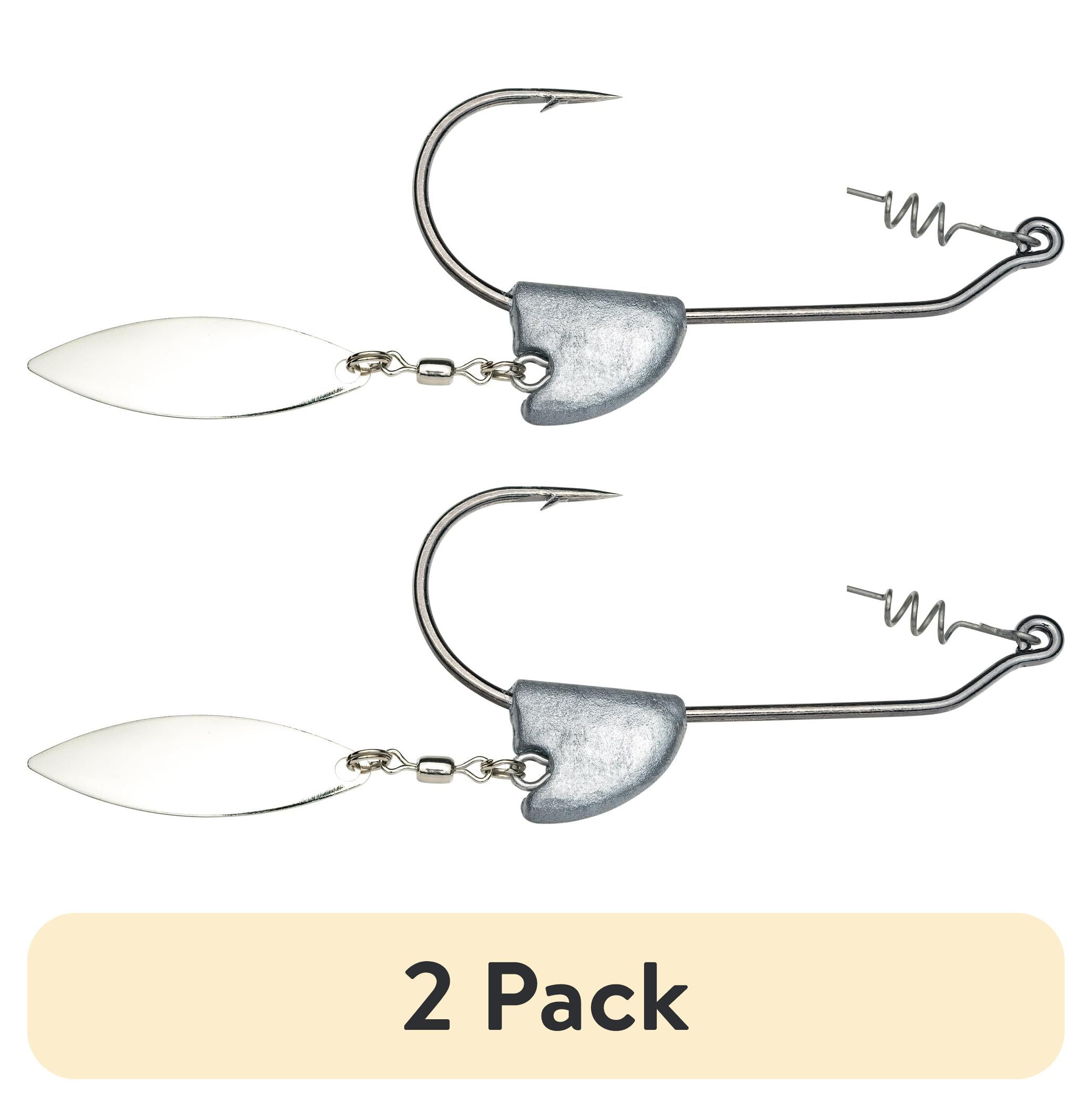(2 pack) Strike King Tour Grade Belly Blade 1/4 oz 3/0 Hook Unpainted Underspin Jig Head Lure