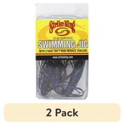 (2 pack) Strike King Tour Grade Swim Jig 3/8 oz Rage Menace Black Blue Swim Jig Lure