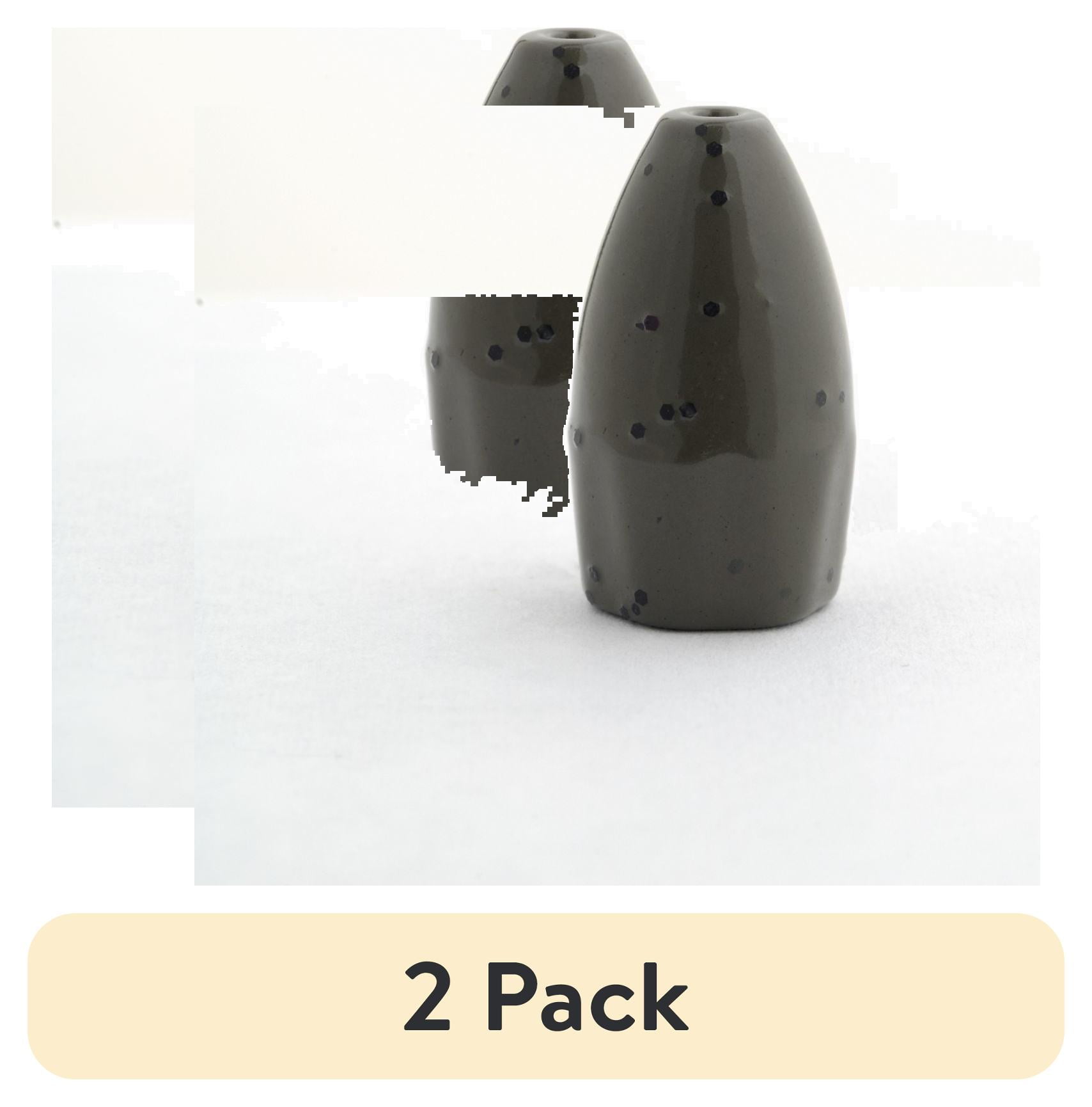 (2 pack) Strike King Tungsten Bullet Worm Weight 1/8 Ounce Green Pumpkin 4 Pack