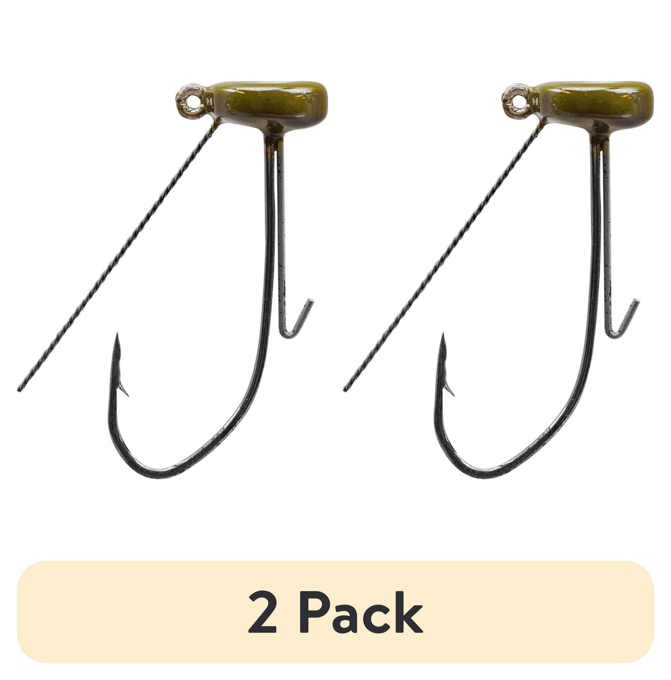 (2 pack) Strike King Weedless Ned Jig Head 1/16oz. Green Pumpkin