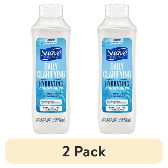 (2 pack) Suave Essentials Daily Clarifying & Hydrating Conditioner, 22.5 fl oz