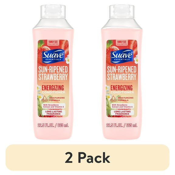 (2 pack) Suave Essentials Energizing Conditioner, Sun- Ripened Strawberry, 22.5 fl oz